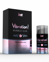Intt Жидкий интимный гель с эффектом вибрации Bubble Gum, 15мл - Эрос-интернет магазин