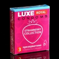 Презервативы LUXE ROYAL Strawberry Collection, 3 шт. - Эрос-интернет магазин