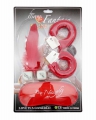 Набор игровой красный: наручники с мехом, маска, перо и кубики "For Lovers Fantasy" - Эрос-интернет магазин