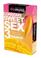 Luxe презервативы "Domino Sweetsex" с ароматом манго, для орального секса, 3 шт. - Эрос-интернет магазин