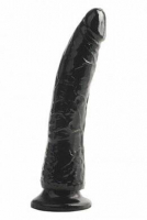 Фаллоимитатор на присоске Basix Slim 7 черный 20,3 см - Эрос-интернет магазин
