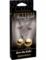 Вагинальные шарики Ben-Wa Balls золотистого цвета | Pipedream - Эрос-интернет магазин