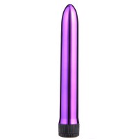 Вибромассажер гладкий "Slick" 18 см фиолетовый  - Эрос-интернет магазин