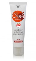 Лубрикант на водной основе Окей с ароматом клубники, 50 гр - Эрос-интернет магазин