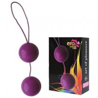 Простые вагинальные шарики «Balls», цвет фиолетовый, диаметр 35 мм - Эрос-интернет магазин