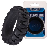 Эрекционное кольцо для пениса в виде шины черная MENZSTUFF PENIS TIRE 4,2 см  - Эрос-интернет магазин