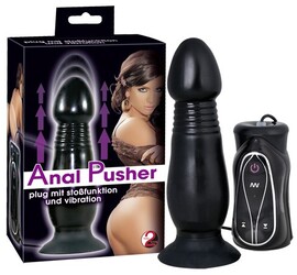 Вибровтулка с пультом  с поступательными движениями Anal Pusher - Эрос-интернет магазин
