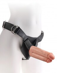 PipeDream King Cock 7" Страпон универсальный двойной на ремешке телесный, L=17,8см, d=7,4см - Эрос-интернет магазин