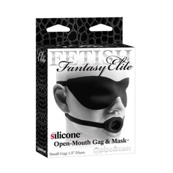 Набор для BDSM-игры: кляп-расширитель и маска Small Gag & Mask 1,5"" черный  - Эрос-интернет магазин