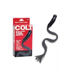 Анальная пробка-пони гладкая чёрная Stallion Tail - Smooth - Эрос-интернет магазин