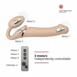 Вибрострапон Strap-On-Me 3 Moteurs телесный L, 15,8 см - Эрос-интернет магазин