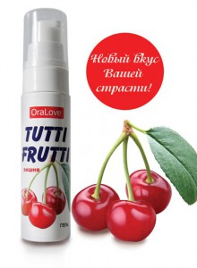 Вкусный оральный гель на фруктозе "Tutti-Frutti" OraLove, 30г,вишня - Эрос-интернет магазин