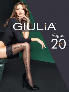 Чулки Giulia VOGUE 01 черные размер 1-2 ( XS-S ). - Эрос-интернет магазин