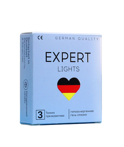 ПРЕЗЕРВАТИВЫ EXPERT LIGHTS № 3 (УЛЬТРАТОНКИЕ), 3 штуки - Эрос-интернет магазин